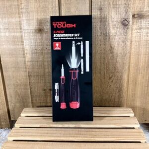 Hyper Tough 2 Pc LED Lighted 6-in-1 & 8-in-1 Precision Screwdriver Set Tools New